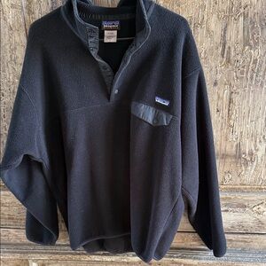 Patagonia Black Snap-T Fleece Pullover